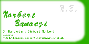norbert banoczi business card